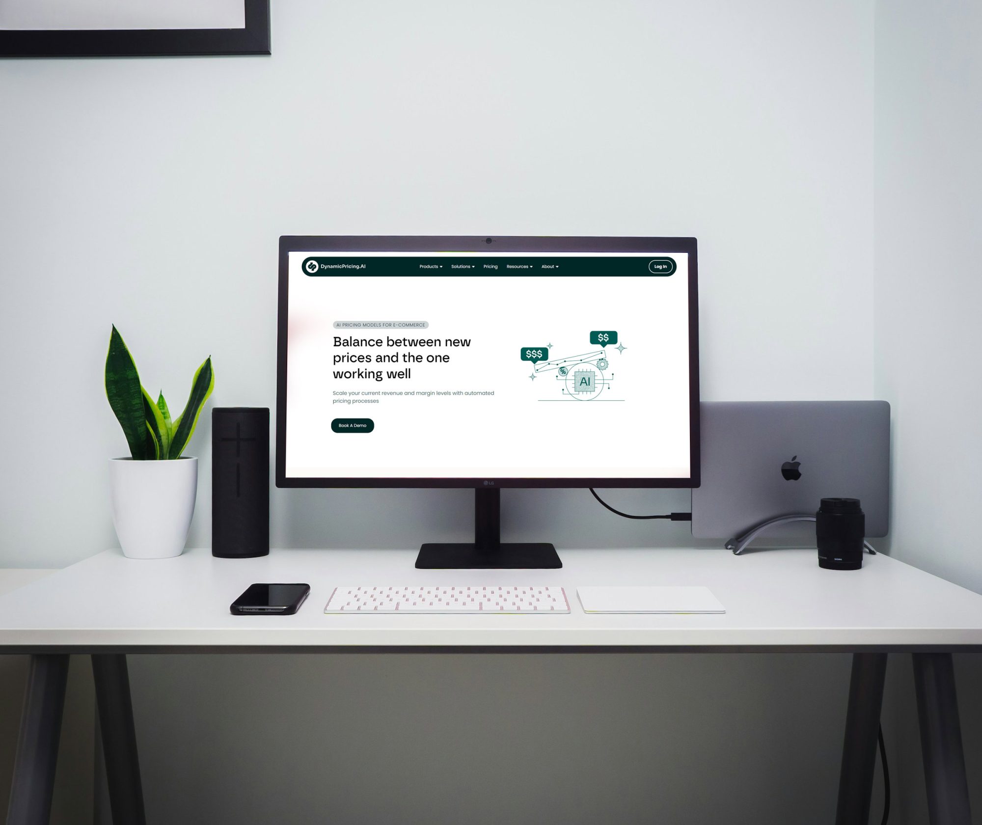 Dynamic Pricing AI on desktop computer