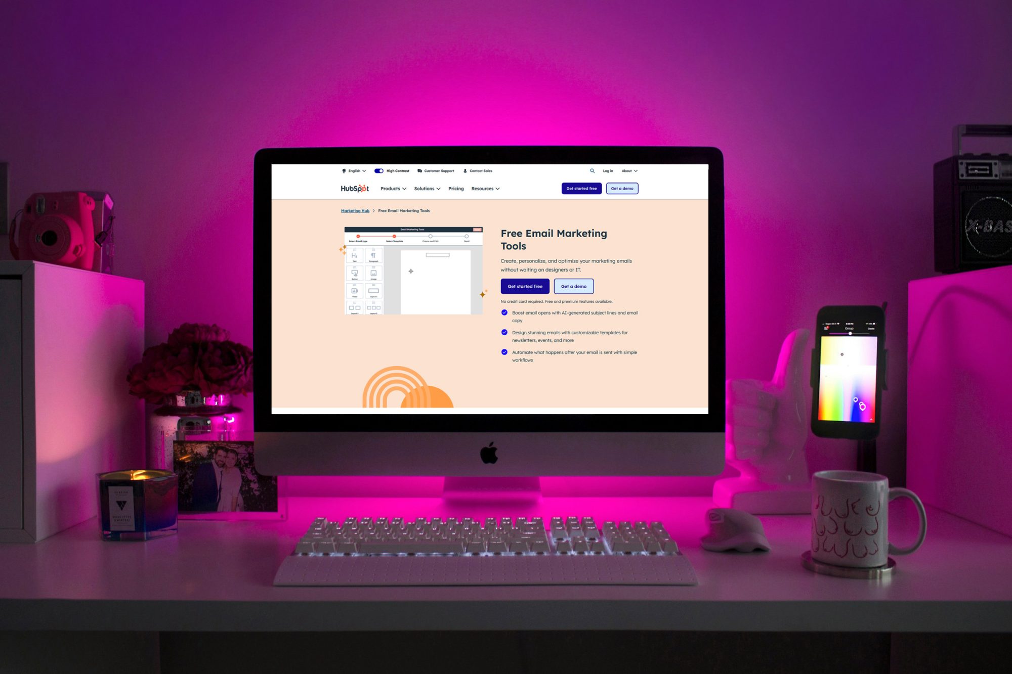 Hubspot Email Marketing On Computer